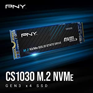 PNY CS1030 500GB M.2 NVMe PCIe Gen3 x4 Internal Solid State Drive (SSD) - M280CS1030-500-RB