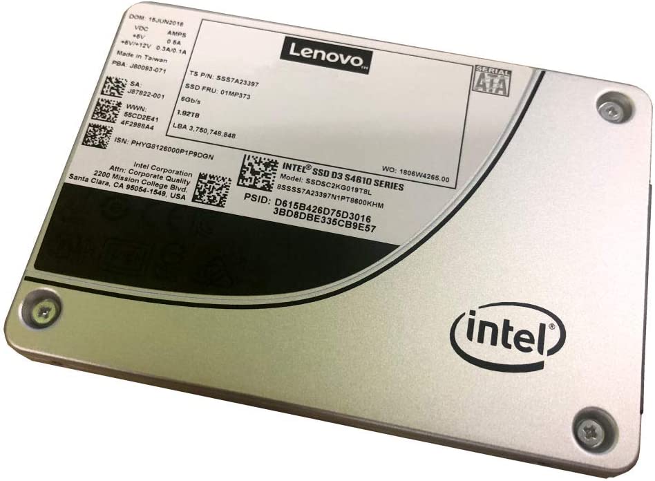 Lenovo D3-S4610 480 GB Solid State Drive - SATA (SATA/600) - 3.5" Drive - Mixed Use - 3.4 DWPD - 3072 TB (TBW) - Internal - 560 MB/s Maximum Read Transfer Rate - 510 MB/s Maximum Write Transfer Rate -