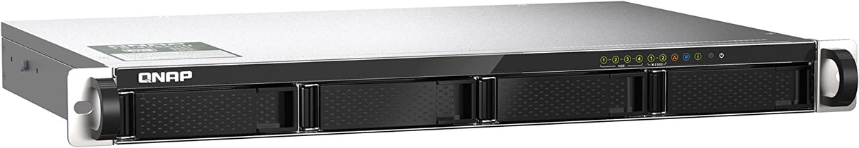 QNAP TS-435XeU-4G-US 4 Bay High-Speed Short Depth Rackmount NAS with M.2 NVMe SSD, Quad Core Marvell Octeon CPU, 4GB DDR4 Memory, Dual 2.5GbE (2.5G/1G/100M) and 10GbE Network Connectivity (Diskless)