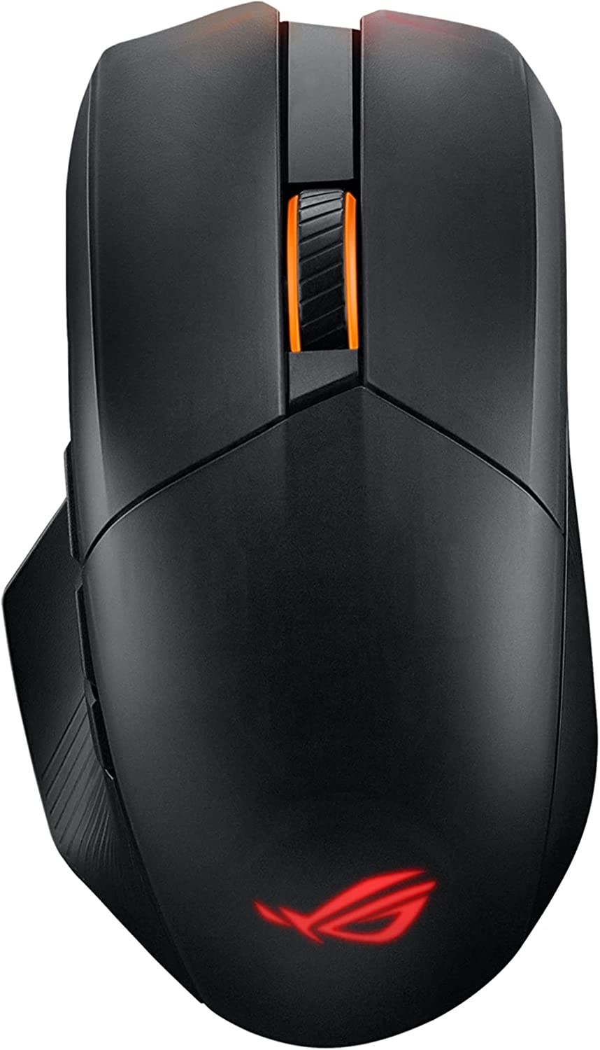 ASUS ROG Chakram X Gaming Mouse - Tri-mode Connectivity (2.4GHz RF, Bluetooth, Wired), 36000 DPI Sensor, 8000 Hz Polling, Detachable Joystick, Paracord USB-C Cable, Aura Sync RGB, Qi Charging, Black