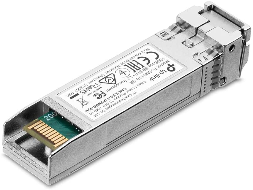 TP-Link TL-SM5110-SR | 10G-SR SFP+ LC Transceiver, Multi-Mode SFP Module| Plug and Play | LC/UPC interface | Hot Pluggable | Up to 300m/33m distance | Support SFP+MSA &amp; DDM