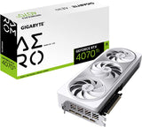 Gigabyte GeForce RTX 4070 Ti AERO OC 12G Graphics Card, 3X WINDFORCE Fans, 12GB 192-bit GDDR6X, GV-N407TAERO OC-12GD Video Card