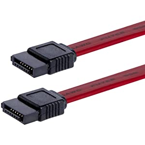 StarTech.com 12in SATA Serial ATA Cable - SATA cable - Serial ATA 150/300 - SATA (F) to SATA (F) - 1 ft - red - SATA12 12 Inch Standard