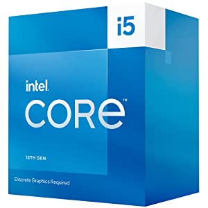 Intel Core i5-13400F Desktop Processor 10 cores (6 P-cores + 4 E-cores) 20MB Cache, up to 4.6 GHz