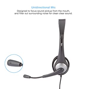 Cyber Acoustics - AC-201 Stereo Headset with Separate Headphone and Microphone Jacks, Great for K12 School Classroom and Education (AC-201) Silver