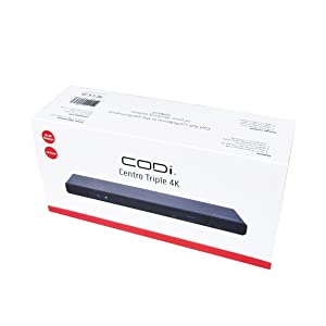CODi A01080 USB-C Multiport Triple 4K Display Docking Station for Laptops, HDMI Display Port, USB-C - 3 x HDMI, 2 x DP - GigE
