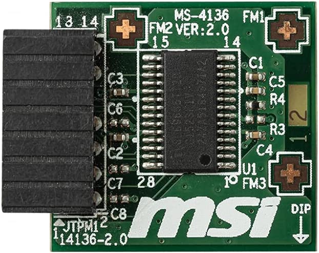 MSI Accessory TPM 2.0 Module TPM Module Infineon chip SLB 9665 TT 2.0 F W 5.51