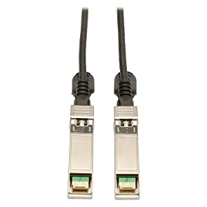 Tripp Lite SFP+ 10Gbase-CU Passive Twinax Copper Cable, Cisco Compatible SFP-H10GB-CU1M, Black 1M (3-ft.) (N280-01M-BK) 1-meter Black