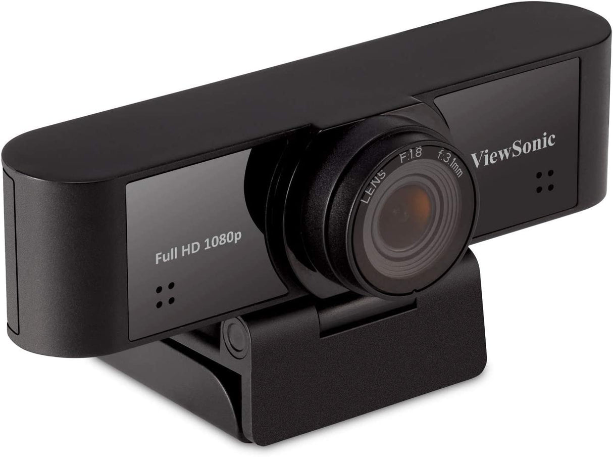 ViewSonic VB-CAM-001 Full HD 1080p USB Web Camera w/Dual Stereo Microphone with Auto Noise Reduction,110 Degree Ultra-Wide Lens for Zoom/Teams/Skype Conferencing and Video Calls on PC and Mac