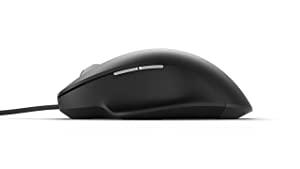 Microsoft Ergonomic Mouse Black - Comfortable Ergonomic Design and Thumb Rest. Wired USB Mouse with 2 Programmable Buttons, Works for PC/Laptop/Desktop