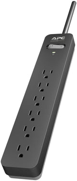 APC Surge Protector with Extension Cord 15 Ft, PE615, 6-Outlets, 1080 Joule, Power Strip Long Cord Black 15' Cord