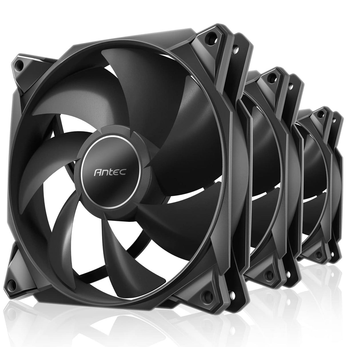 Antec PWM PC Fans, 120mm Fan, High Performance Case Fan, 4-pin PWM Connector, Computer Fans with 2000 RPM, Storm Series 3 Packs 120mm 3 Packs Black