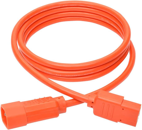 Tripp Lite Standard Computer Power Extension Cord, 10A, 18 AWG (IEC-320-C14 to IEC-320-C13), Orange, 6 ft. (P004-006-AOR) Orange 6 ft.