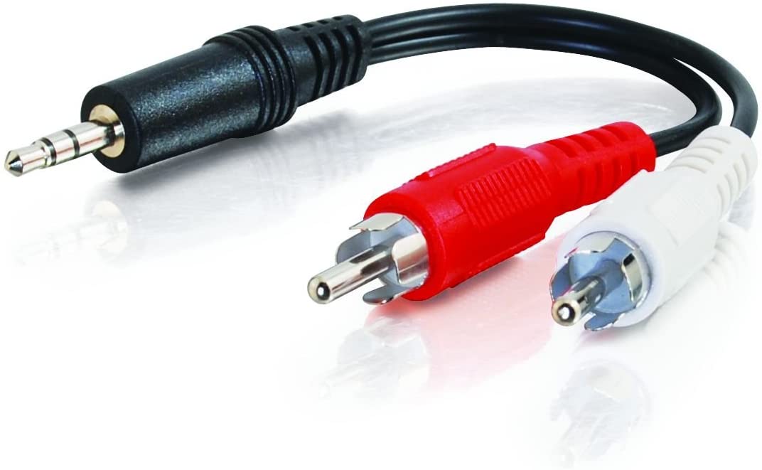C2g/ cables to go C2G 40421 Value Series One 3.5mm Stereo Male to Two RCA Stereo Male Y-Cable (6 Inches) Black Male Stereo to RCA Male 6-Inch Black
