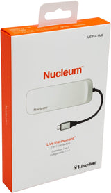 Kingston Nucleum USB C Hub, 7-In-1 Type-C-Adapter Hub Connect USB 3.0, 4K HDMI, SD and MicroSD-Card, USB Type-C Charging for MacBook, Chromebook, and Other USB Type-C devices