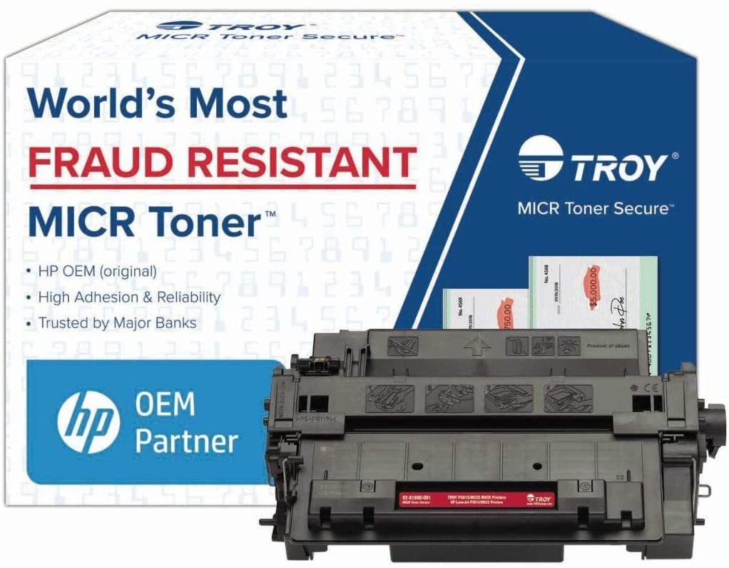 TROY TROY P3015 MICR Toner Cartridge (Compatible with HP Laserjet P3015 Printer) (6,000 Yield), Part Number 02-81600-001 Standard Yield
