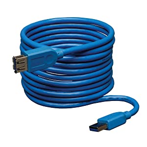 Tripp Lite USB Extension Cable USB 3.0 USB-A SuperSpeed M/F Blue 16ft (U324-016)