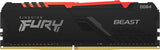 Kingston Fury Beast RGB 8GB 3200MHz DDR4 CL16 Desktop Memory Single Stick KF432C16BBA/8 8gb Single Module 3200MHz