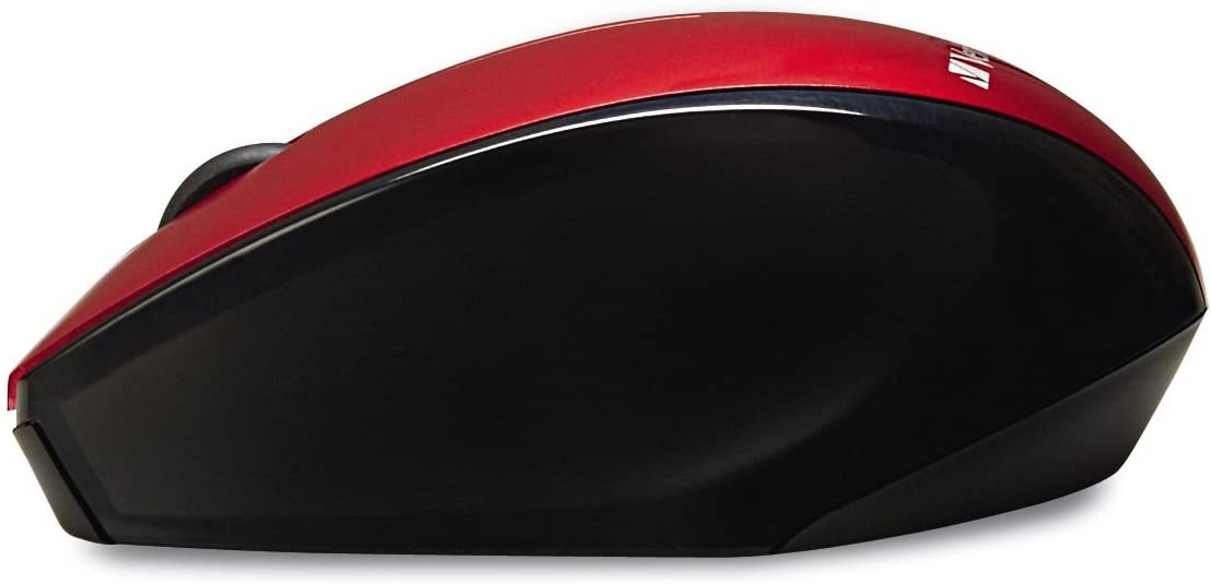 Verbatim Wireless Multi-Trac Mouse 2.4GHz with Nano Receiver - Ergonomic, Blue LED, Portable Mouse for Mac and Windows - Red