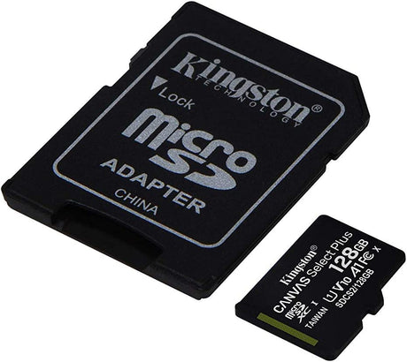 Kingston 128GB microSDXC Canvas Select Plus Class 10 Flash Memory Card SDCS2 Memory