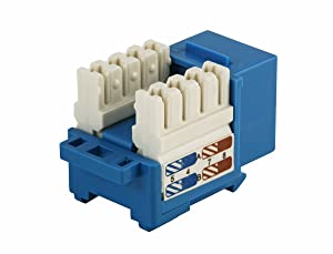 Monoprice Cat6 Punch Down Keystone Jack - Blue