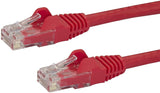 StarTech.com 2ft CAT6 Ethernet Cable - Red CAT 6 Gigabit Ethernet Wire -650MHz 100W PoE RJ45 UTP Network/Patch Cord Snagless w/Strain Relief Fluke Tested/Wiring is UL Certified/TIA (N6PATCH2RD) Red 2 ft / 0.6 m 1 Pack