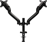 AOC AD110D0 - Dual Computer Monitor Arm Mount, Gas Struts Supporting up to 19.4 lbs and up to 27" on Each arm. Grommet and C-clamp mounts Included. Easy Swivel, tilt, Rotate for Ergonomic Setup.