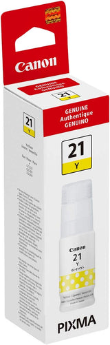 Canon GI-21 Yellow Ink Bottle, Compatible to G3260, G2260 and G1220 Supertank Printers