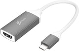 J5 create j5create USB Type-C to HDMI Adapter- 3840 x 2160 @ 60Hz | HDMI 1.4 4K @ 30 Hz to 4K @ 60 Hz | Adapter Compatible with MacBook, Chromebook, Tablet or PC