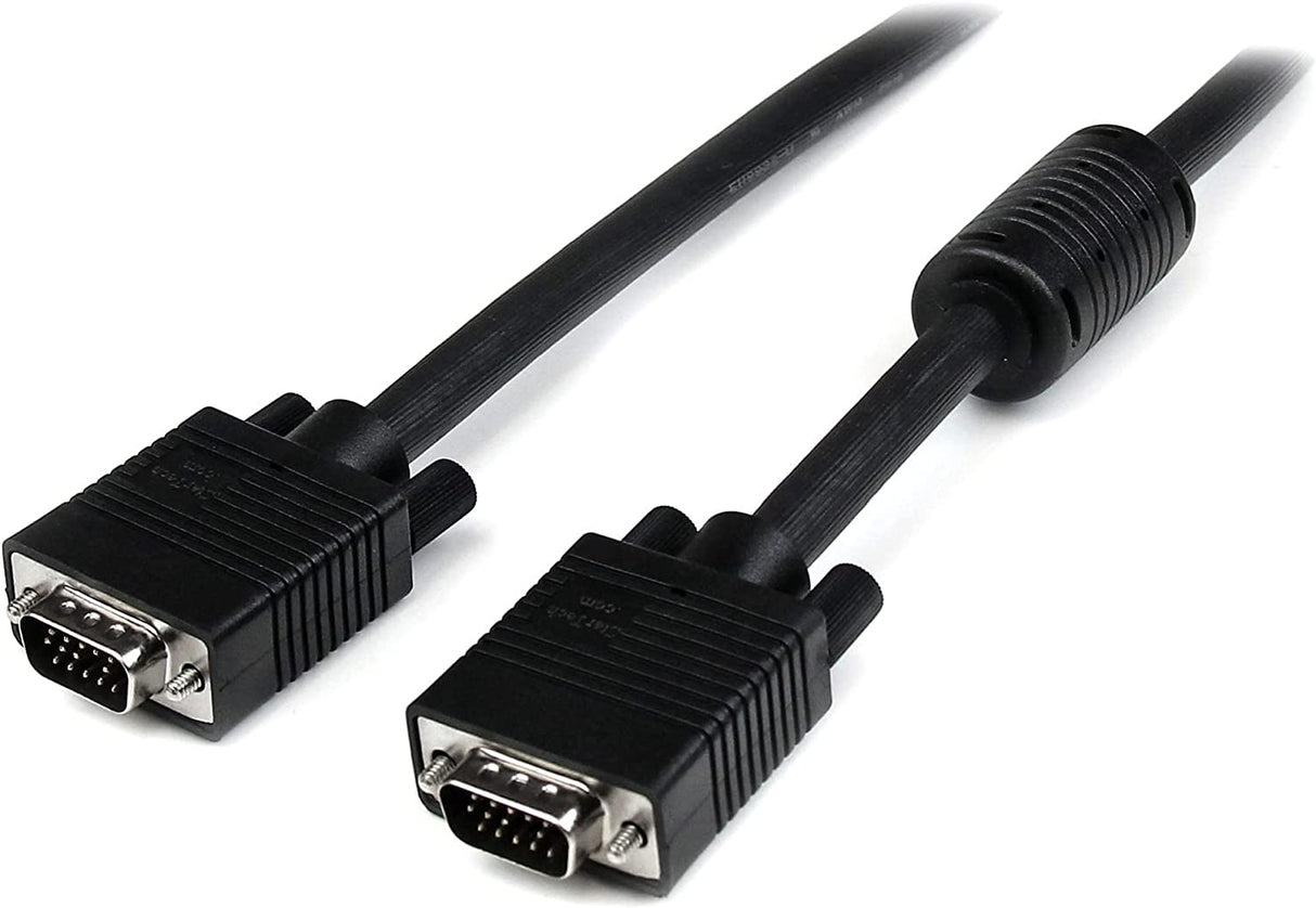 StarTech.com 10 ft. (3 m) VGA to VGA Cable - HD15 Male to HD15 Male - Coaxial High Resolution - VGA Monitor Cable (MXT101MMHQ10) Black 10 ft / 3m Standard Packaging