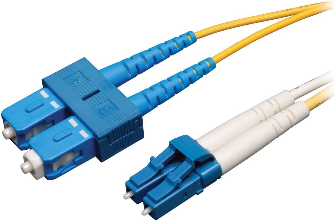 Tripp Lite 50M Duplex Singlemode SSF 8.3/125 Fiber Patch Cable (LC/SC) 164' (N366-50M), Yellow