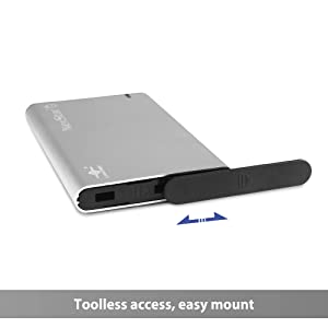 Vantec NexStar 6G, 2.5” SATA III to USB 3.2 Gen1 External SSD/HDD Enclosure, ID: Silver