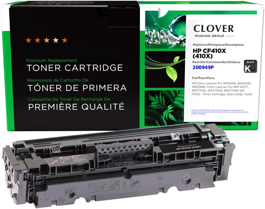 Clover imaging group Clover Remanufactured Toner Cartridge Replacement for HP CF410X (HP 410X) | Black | High Yield 6500 Black