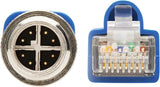 Tripp Lite M12 X-Code Cat6a Shielded Ethernet Cable, M12/RJ45 Cable, 10G F/UTP CMR-LP (M/M), IP68, 60W Power Over Ethernet, Blue, 6.6 Feet / 2M, Lifetime Manufacturer's Warranty (NM12-6A2-02M-BL) M12 to RJ45 6.6 ft / 2M