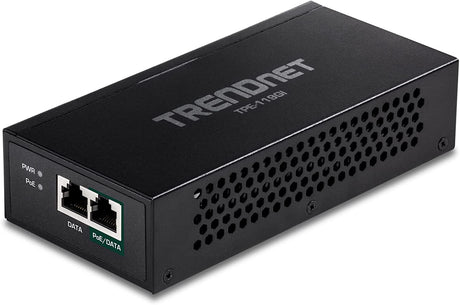 TRENDnet Gigabit PoE++ Injector, Black, TPE-119GI &amp; 60 W Single Output Industrial DIN-Rail Power Supply, Universal AC Input, Extreme -20 to 70 °C (-4 to 158 °F) Operating Temp, TI-M6024 Gigabit Injector + Power Supply