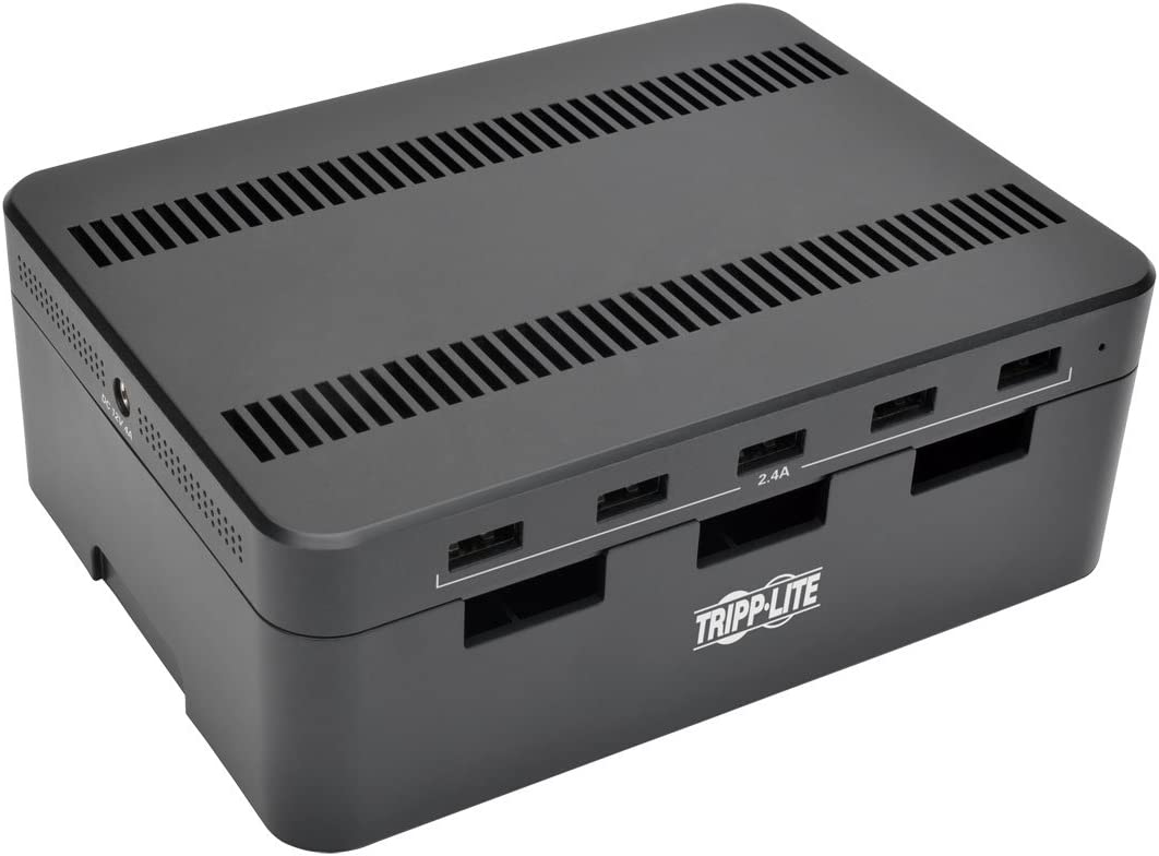Tripp Lite 5-Port USB Fast Charging Station Hub/Device Organizer 12V4A 48W