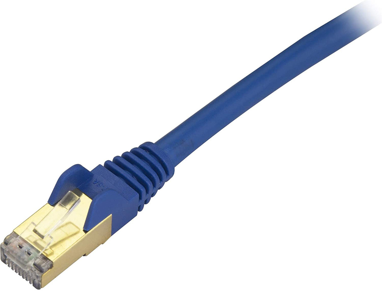 StarTech.com 3ft CAT6a Ethernet Cable - 10 Gigabit Shielded Snagless RJ45 100W PoE Patch Cord - 10GbE STP Network Cable w/Strain Relief - Blue Fluke Tested/Wiring is UL Certified/TIA (C6ASPAT3BL) 3 ft Blue
