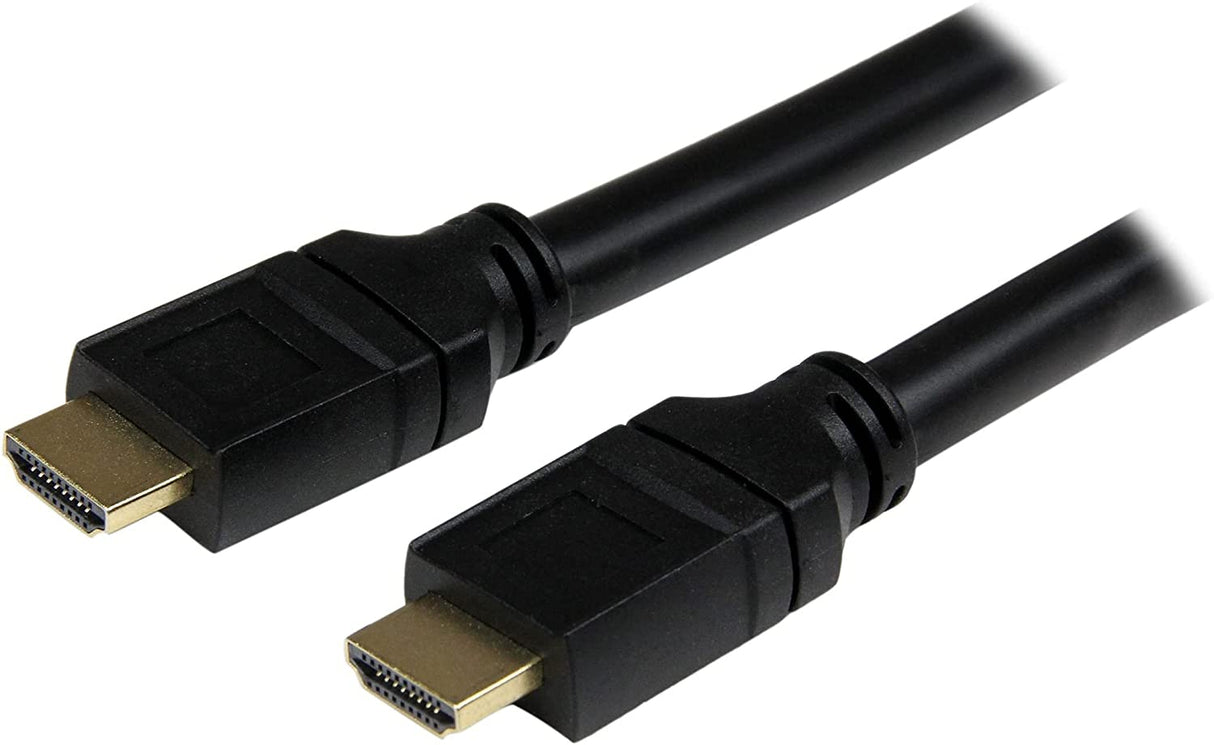 StarTech.com 50ft Plenum Rated HDMI Cable, 4K High Speed Long HDMI Cord w/ Ethernet, 4K30 UHD, 10.2 Gbps, HDCP 1.4, In Wall Plenum HDMI 1.4 Display Cable, HDMI to HDMI Computer to TV Cable (HDPMM25) 50 ft / 15m