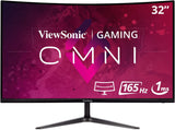 ViewSonic OMNI VX3218-PC-MHD 32 Inch Curved 1080p 1ms 165Hz Gaming Monitor with Adaptive Sync, Eye Care, HDMI and Display Port 32-Inch