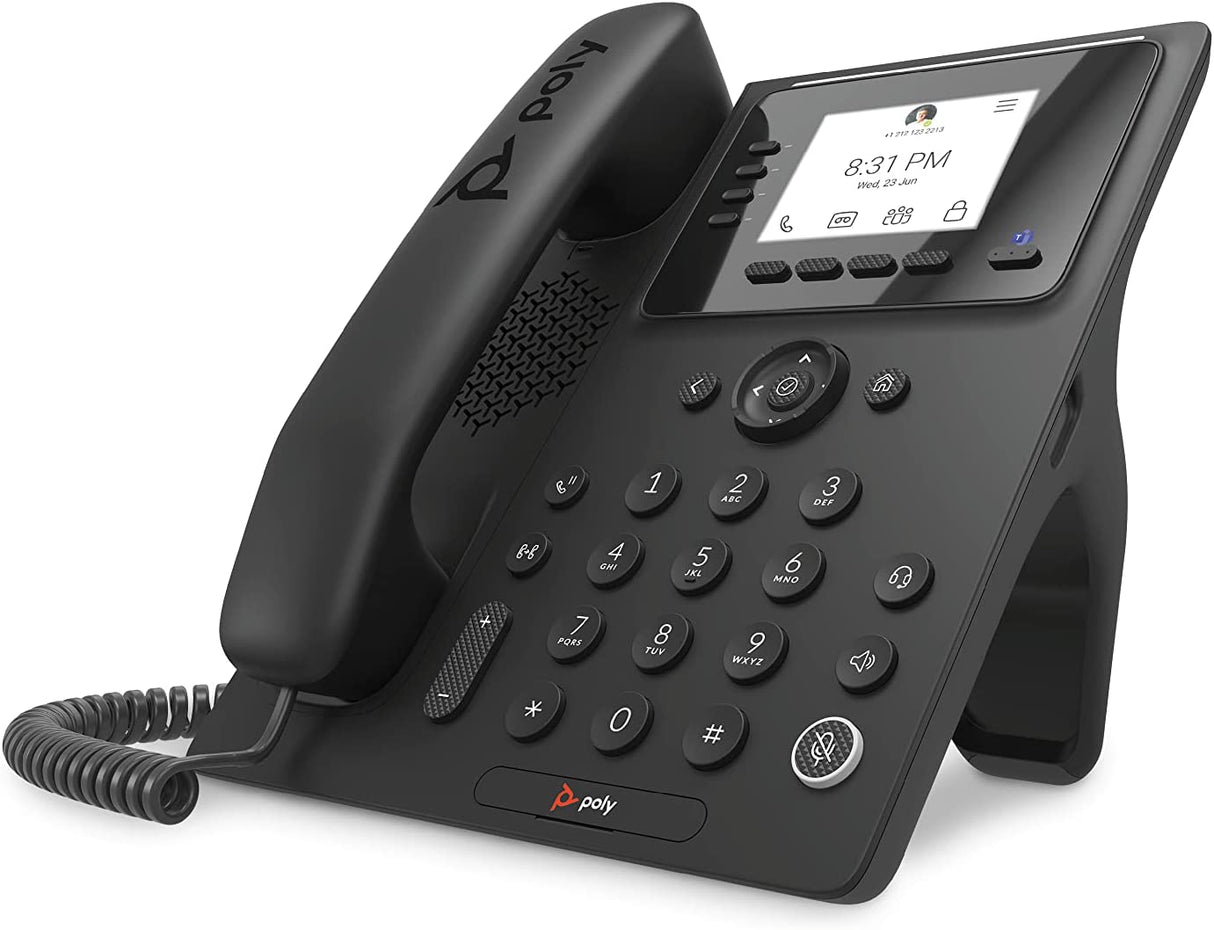 Poly CCX 350 Microsoft Teams-Integrated IP Desk Phone (Plantronics + Polycom) - Blocks Background Noise - Traditional Dial Pad Experience - Speakerphone Operation - Microsoft Teams Certified