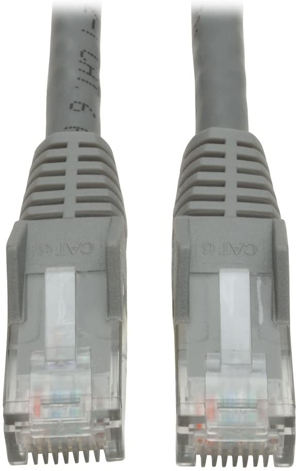 Tripp Lite Cat6 Gigabit Snagless Molded Patch Cable (RJ45 M/M) - Gray, 2-ft.(N201-002-GY) 2-ft. Gray
