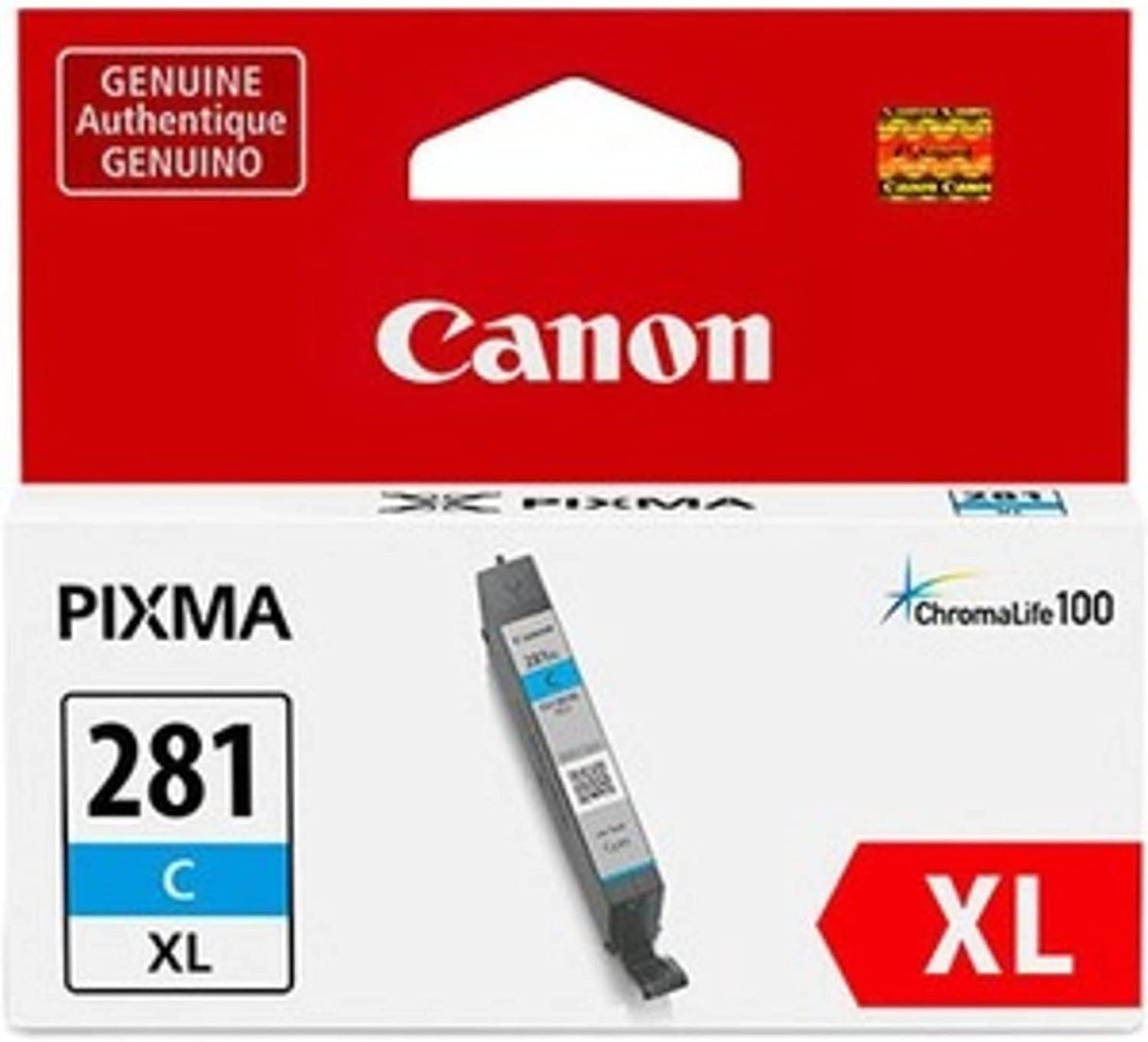 Canon CLI-281XL CYAN Compatible to TR7520,TR8520,TR8620,TS6120,TS6220,TS6320,TS702,TS8120,TS8220,TS8320,TS9120,TS9520 Printers Cyan XL Ink