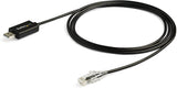 StarTech.com 6 ft (1.8 m) Cisco USB Console Cable - USB to RJ45 Rollover Cable - 460Kbps - Windows, Mac and Linux Compatible - M/M (ICUSBROLLOVR),Black