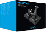 Logitech G X56 H.O.T.A.S Throttle and Joystick Flight Simulator Game Controller, 4 Spring Options, +189 Programmable Controls, RGB Lighting, 2x USB, PC - Black