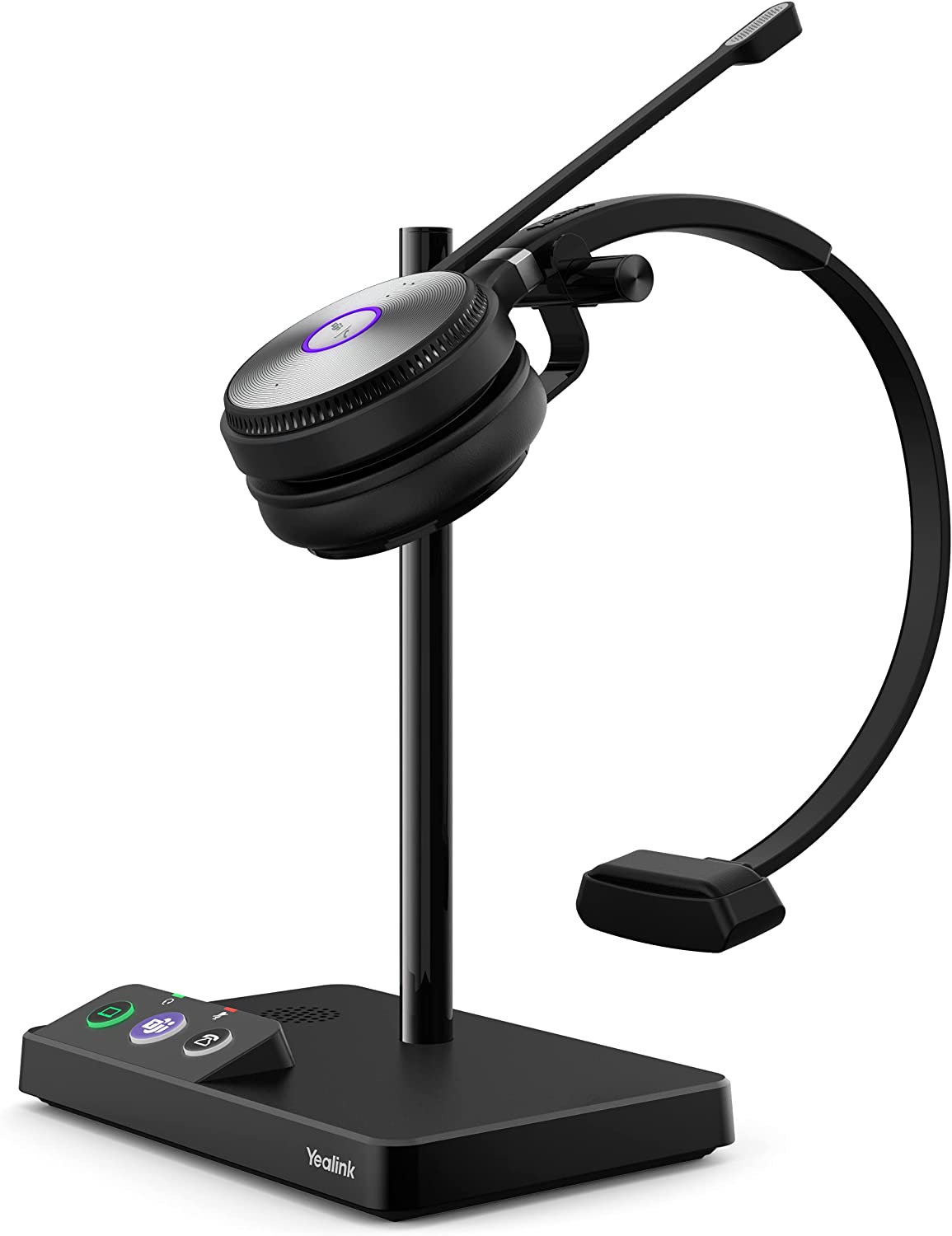 Yealink WH62 Mono Teams Wireless Noise Canceling Headset - Connects and Works with USB Enabled Desk Phones, Computers and Softphones. Headset Includes a 500ft Wireless Range + Intelligent Mute