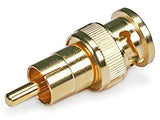 Monoprice BNC Female to RCA Male Adaptor - Gold Plated &amp; BNC Male to RCA Male Adaptor - Gold Plated Adaptor + BNC Male to RCA Male Adaptor