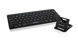 IOGEAR Slim Multi-Device Bluetooth Keyboard with Adjustable Stand for Smartphones and Tablets