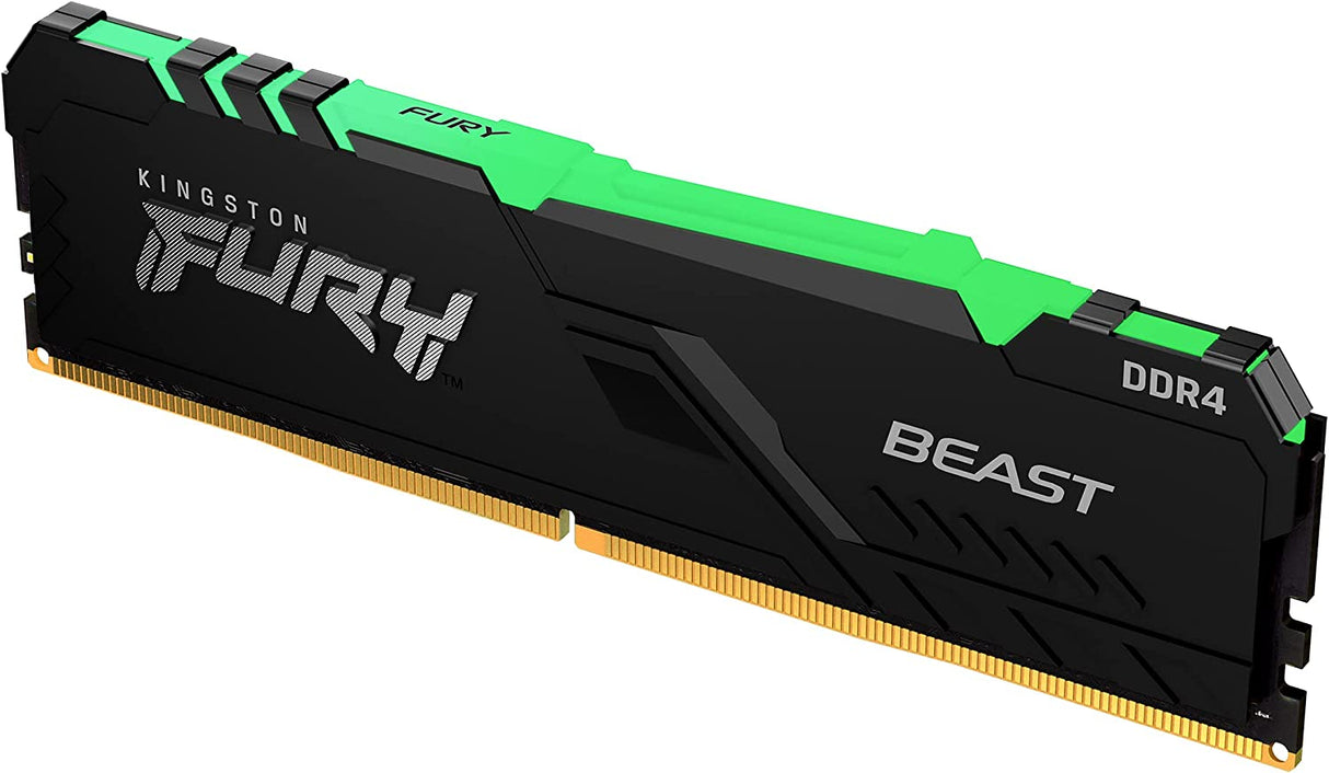 Kingston Fury Beast RGB 8GB 3200MHz DDR4 CL16 Desktop Memory Single Stick KF432C16BBA/8 8gb Single Module 3200MHz