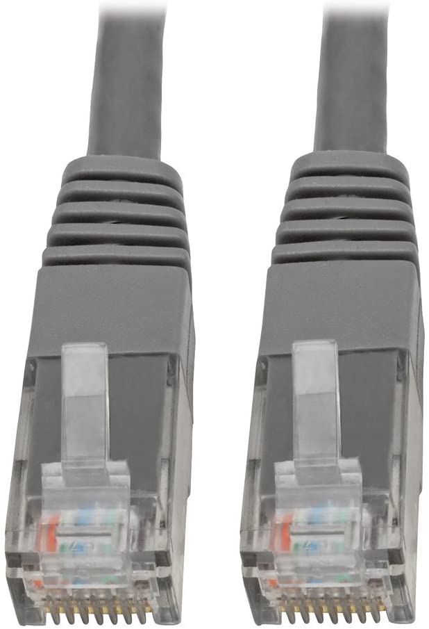 Tripp Lite Cat6 Cat5e Gigabit Molded Patch Cable RJ45 M/M 550MHz Gray 6ft 6' (N200-006-GY) 6 ft. Gray