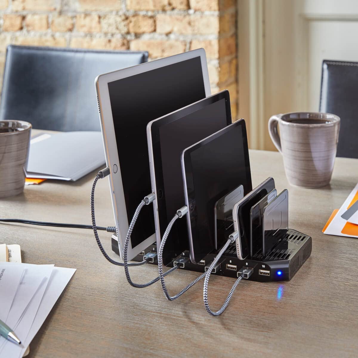 TRIPP LITE 10-Port USB Charging Station Dock with Storage Slots